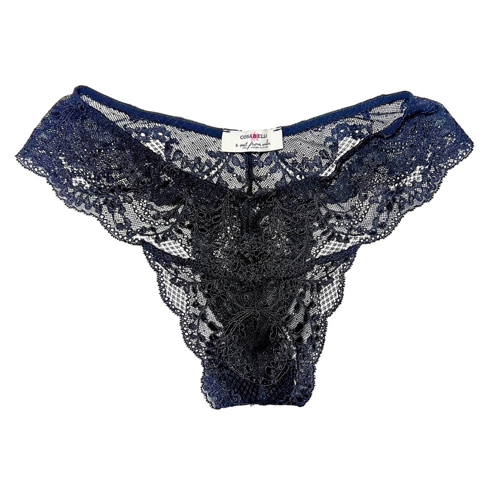 Cosabella x Urban Outfitters Black Lace High Leg Thong Panties